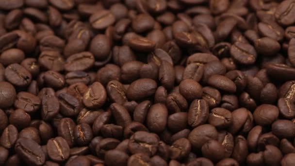 Brun Rostade Kaffebönor Bakgrund — Stockvideo