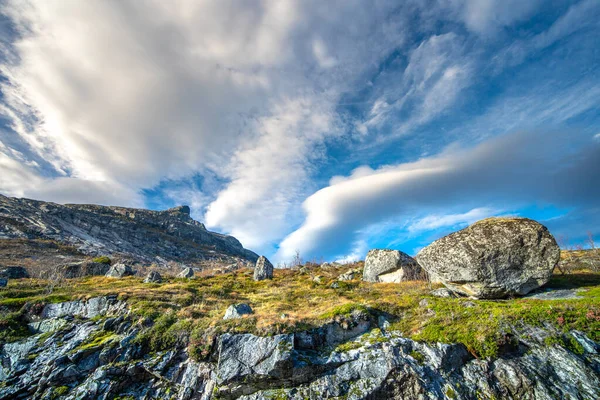 Paisaje Otoñal Costa Del Mar Noruega Tromso —  Fotos de Stock