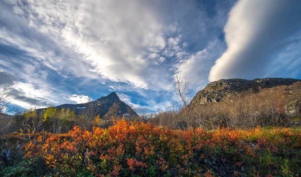 Autumn Landscape Coast Norwegian Sea Tromso — Stock Photo, Image