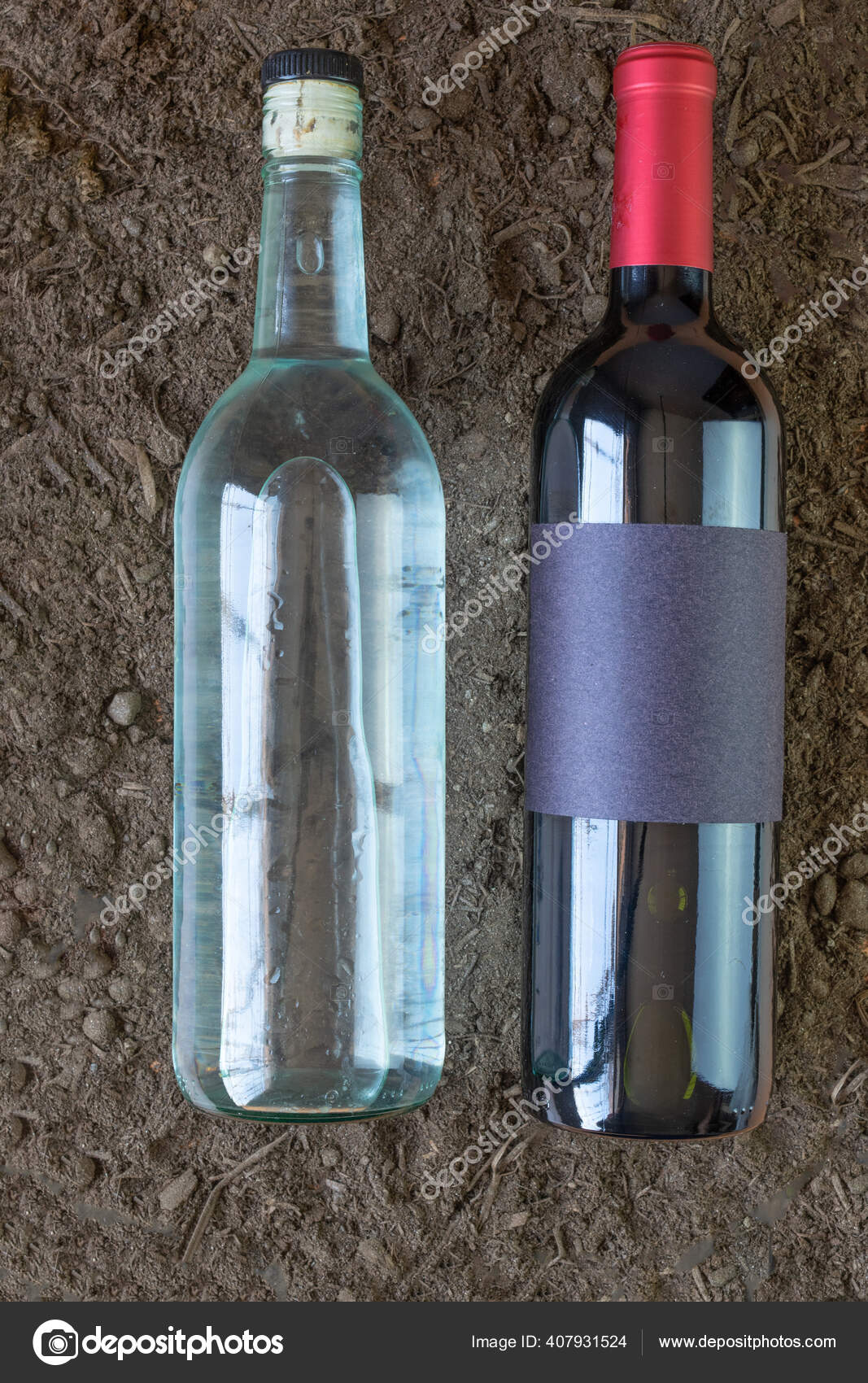 Download Wine Bottle Mockup Next Bottle Clear Liquor Vodka Tequila Mezcal Stock Photo Image By C Cesarphfd 407931524