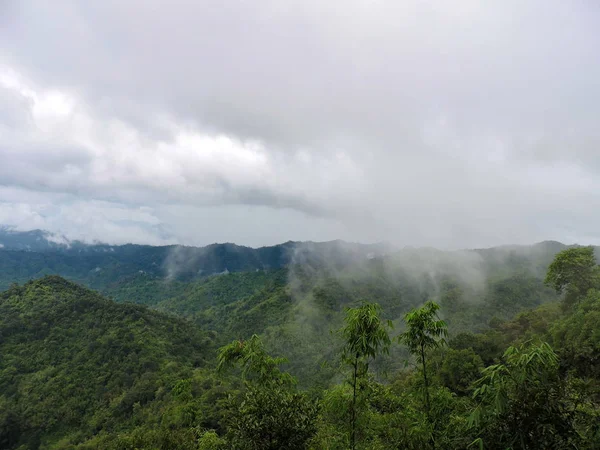 Brouillard Matin Sur Les Montagnes — Photo