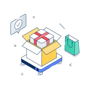 Ekommerce teslimatı, paketler ve paketlerin açılması için ambalaj paketlerinin açılması