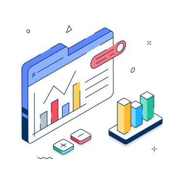 İstatistikleri ve performans artışını gösteren izometrik iş analizi