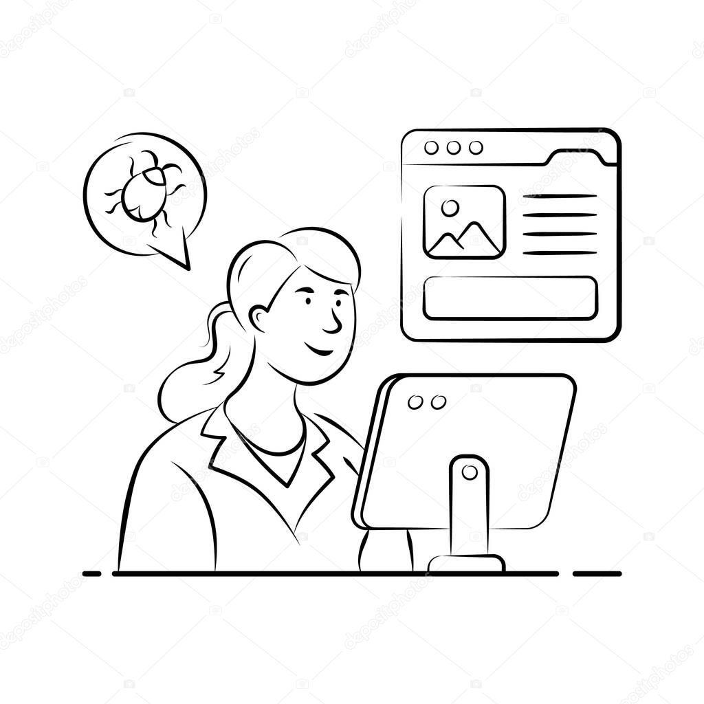 Developer Fixing Errors Software 840961190 - WDRFree Vector illustration of Developer Fixing Errors Software 840961190
