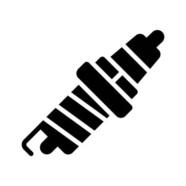 Clean vector spark plug symbol for automotive and mechanic design.