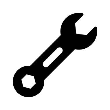 Here is modern style line icon of wrench isolated on white background