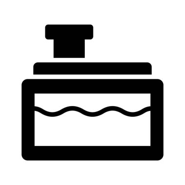 Radiator coolant tank line icon for vehicle garage and maintenance.