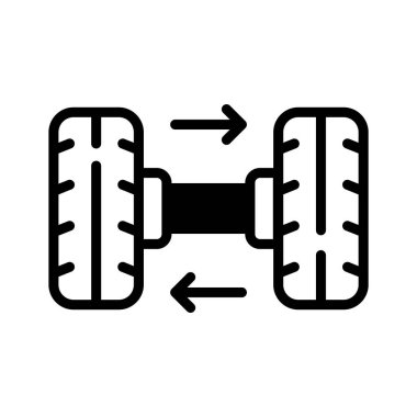 Vehicle Differential Gear System line icon in trendy style