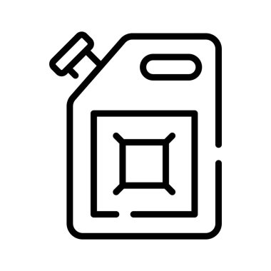 Creatively designed amazing line style icon of fuel can