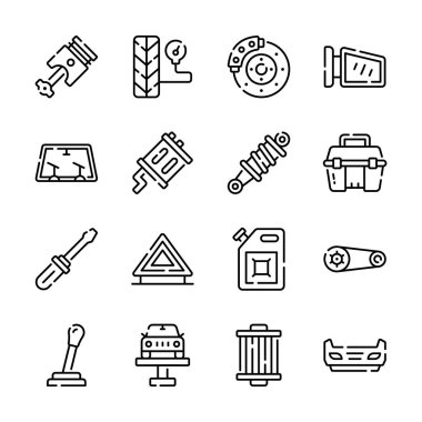 Creatively crafted amazing line style icon of car service in modern style