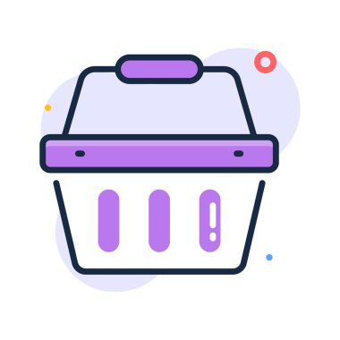 Alışveriş sepetinin bu muhteşem düz ikonuna bir bakın.