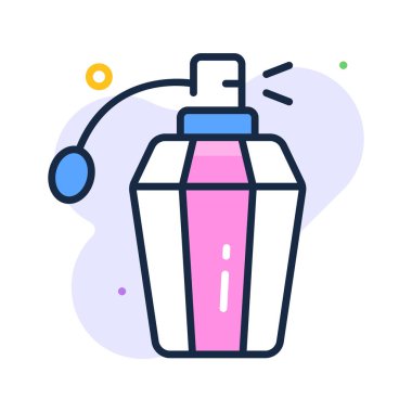 Parfüm şişesi ikonu parfüm, moda ve kozmetik alışverişini temsil ediyor.