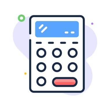 Finans, bütçe ve ekom ödeme hesaplamalarını temsil eden hesap makinesi simgesi