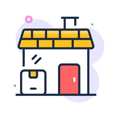 Modern tasarım tarzında bu inanılmaz ev teslimatı ikonunu alın