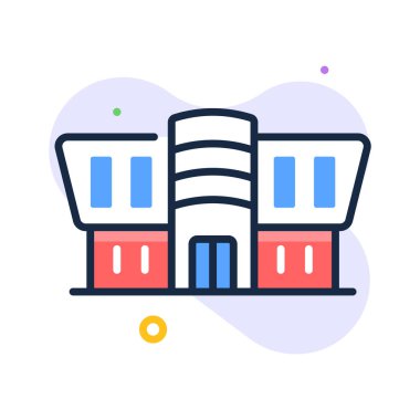 Alışveriş merkezi simgesi perakende satış mağazaları, dükkanlar ve ecommerce pazarlarını temsil ediyor