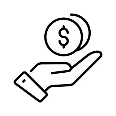 Ellerinizi bu inanılmaz düz çizgi ödeme ikonuna koyun.