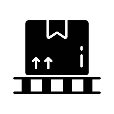 Paket teslim simgesi düz taslak biçimi, ekommerce paketleme ve nakliye hizmetleri