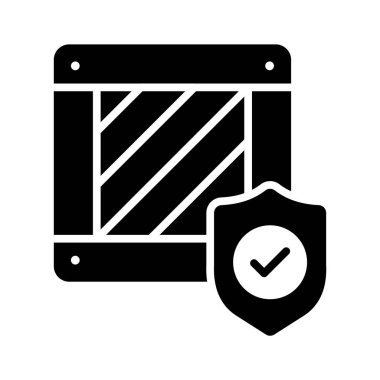 Modern tasarım tarzında güvenli paketin premimium vektörü