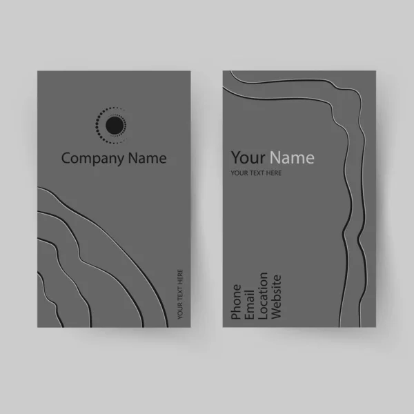 Современный шаблон визитки. Корпоративная визитная карточка вашей компании. Двусторонняя векторная иллюстрация . — стоковый вектор