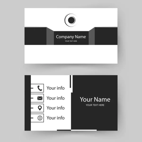 Moderne Visitenkartenvorlage. Visitenkarte für Ihr Unternehmen. Design beidseitiger Vektorillustrationen. — Stockvektor