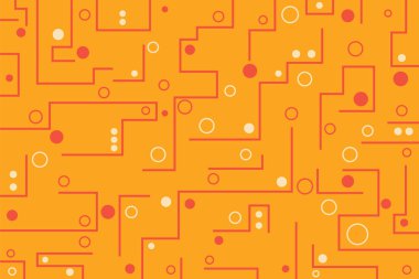 Soyut sarı arka plan. Basit şekil elemanları. Vektör illüstrasyon tasarımı. Modern kavram.