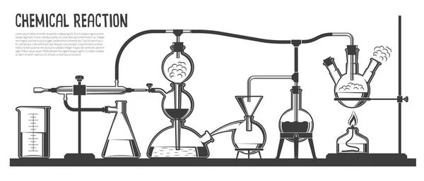 Сложный химический процесс — стоковый вектор