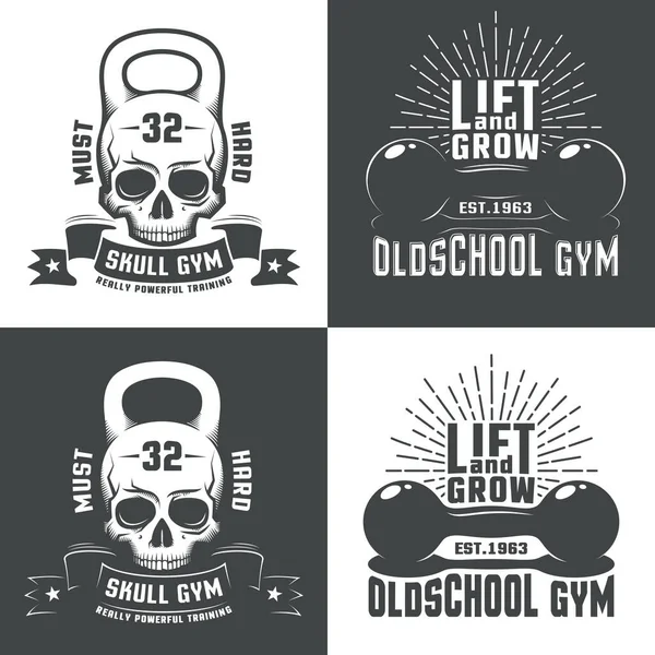 Logos for athletic fitness club — Stock Vector
