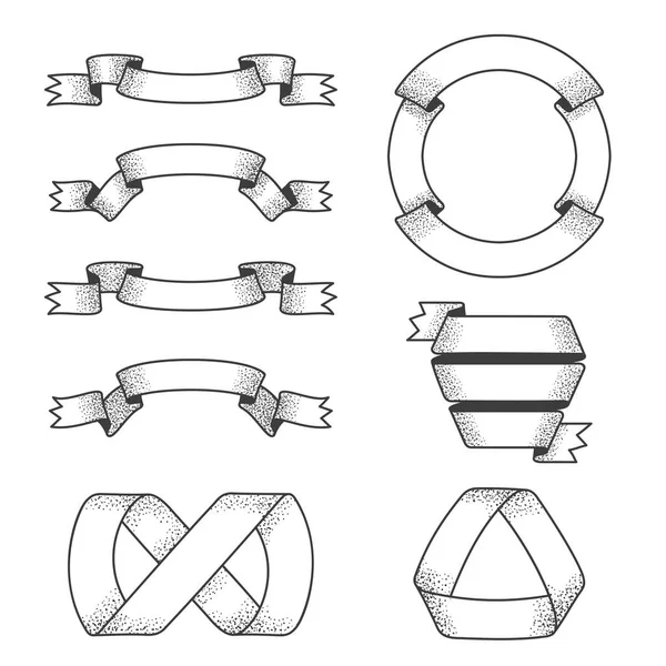 Ретро-ленты и баннеры — стоковый вектор