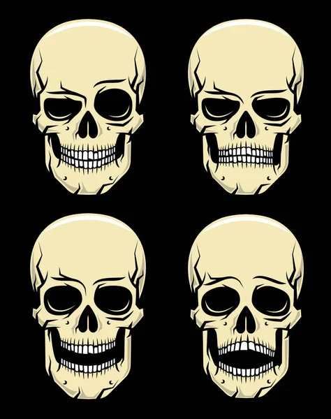 Skull emotion color — Stock Vector