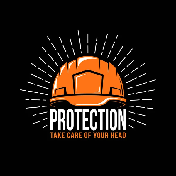 Logo with a working helmet