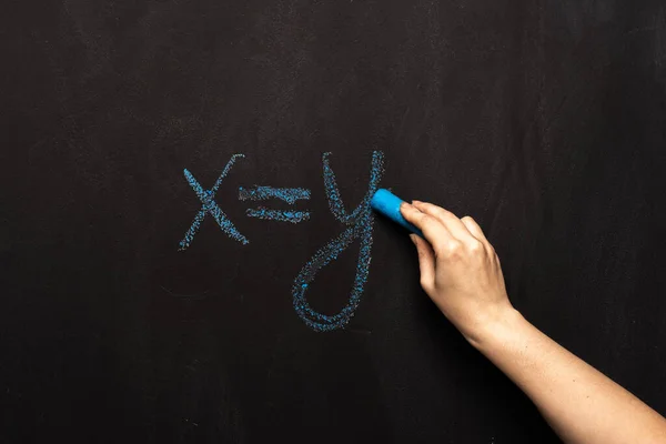 Formula Equation Written Chalk Black Slate Board — Stock Photo, Image