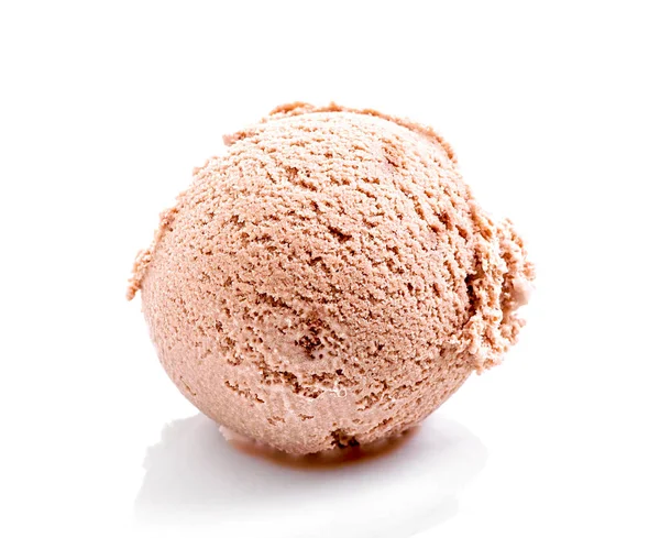 Helado Chocolate Primicia Primer Plano Aislado Sobre Fondo Blanco Con — Foto de Stock