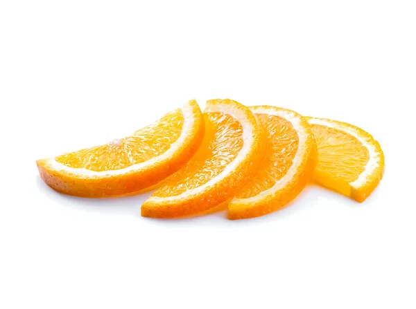 Orange Slices Close Isolated White Background — Stock Photo, Image