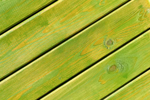 Green Painted Wooden Planks Close Textured Background — Stock Photo, Image