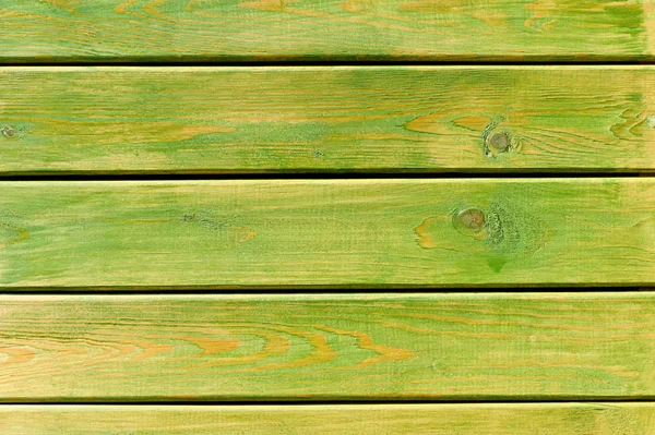 Green Painted Wooden Planks Close Textured Background Outdoor Shot — Stock Photo, Image