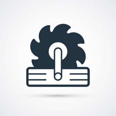 Testere tekerleği trendy sembolü. Vektör trendy renkli illüstrasyon