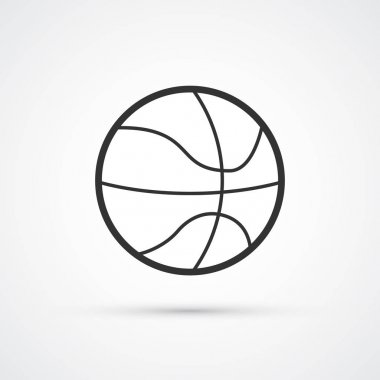 basketbol spor topu siyah simge. Vektör eps10
