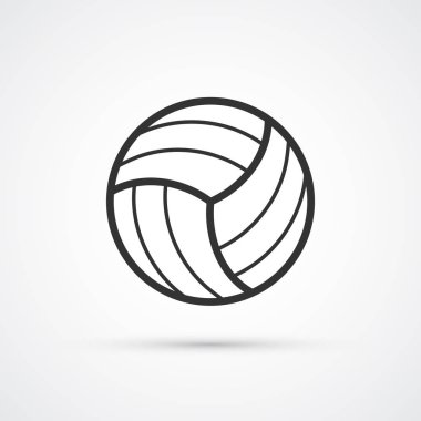 Voleybol siyah çizgi akıllı Simge. Vektör eps10