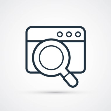 Arama penceresi trendy simgesi. Vektör trendy illüstrasyon