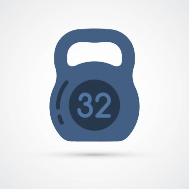 Renkli ağırlık trendy sembolü. Vektör çizimi