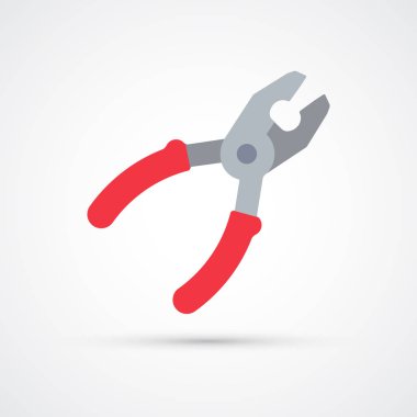 Renkli pliers trendy sembolü. Vektör çizimi