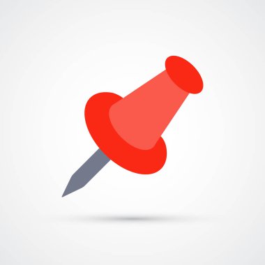 Office pin trendy sembolü. Vektör trendy renkli illüstrasyon