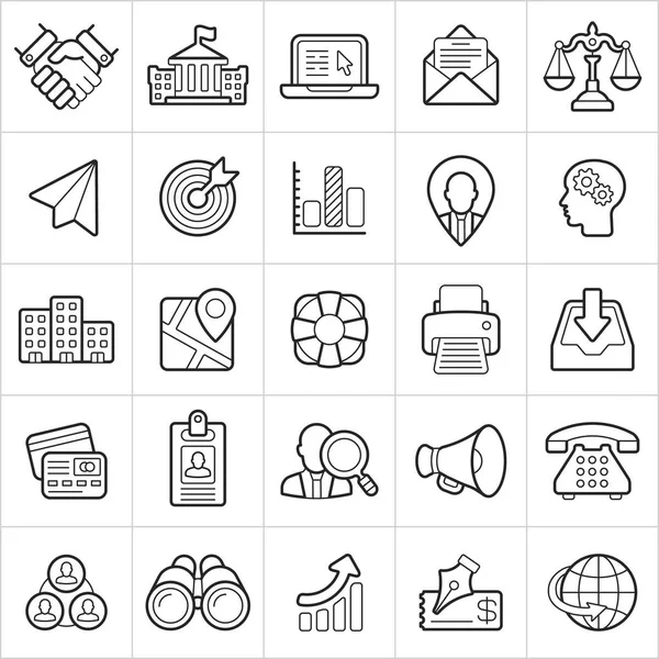 Iconos de moda de negocios sobre fondo blanco. Vector eps10 — Archivo Imágenes Vectoriales