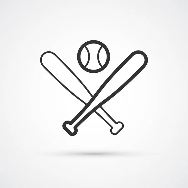 Icono deportivo de béisbol. Murciélagos y vector de bola eps10 — Archivo Imágenes Vectoriales