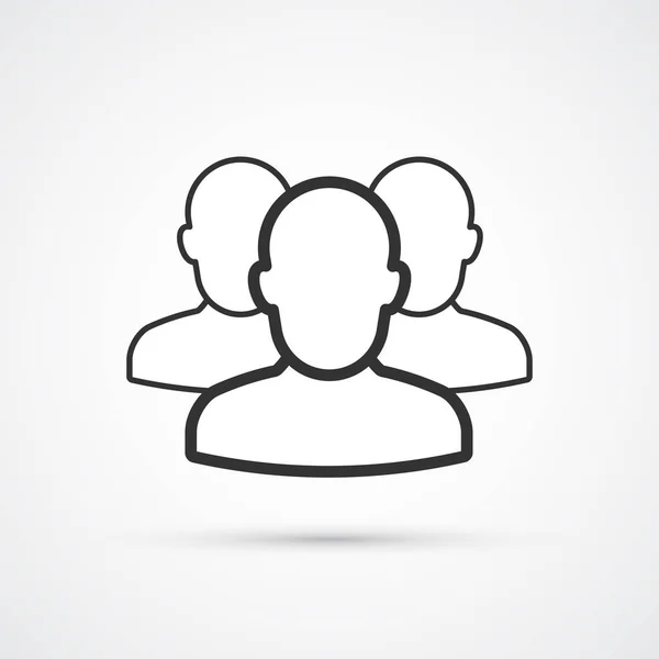 Peoples düz çizgi trendy siyah simgesi. Vektör eps10