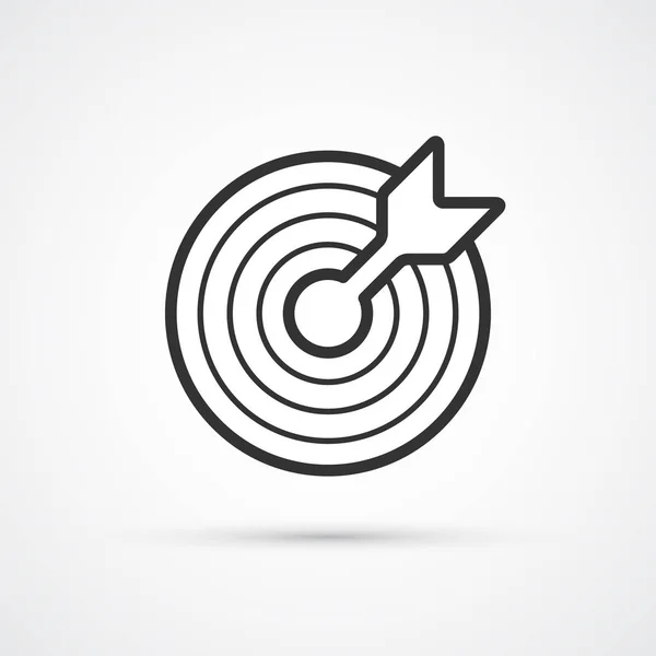 Vektör hedef düz çizgi siyah simgesi. Vektör eps10