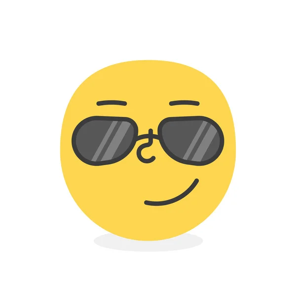 Modny uśmiech emoji. Ilustracja wektorowa eps10 — Wektor stockowy