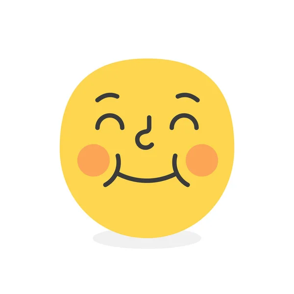 Sonrisa emoji tímida de moda. Vector eps10 ilustración — Vector de stock