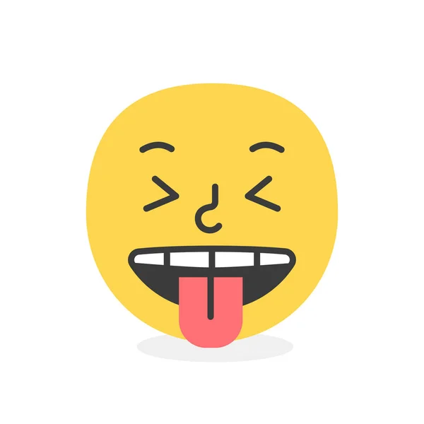 Sonrisa emoji lengua de moda. Vector eps10 ilustración — Vector de stock