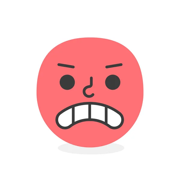 Emoji infeliz na moda sorrir. Ilustração do vetor eps10 — Vetor de Stock